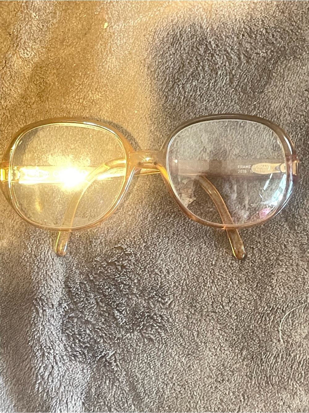 Dior Transparent Amber Women's Eyeglass Frames